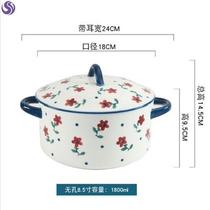 Kitchen Oil Bowl with lid Oil Kitchen Home Ceramics Covered Enamel Tank Seasoned Bottle seasoning Bottle Composition Peppers