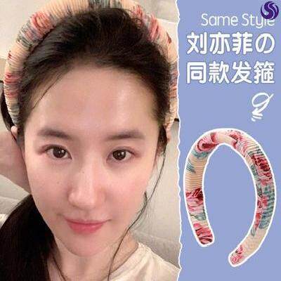 Liu Yifei's headband is all-match for going out, fairy, sweet forest, 2020 net red new style, wrinkled hairband, broken flower head