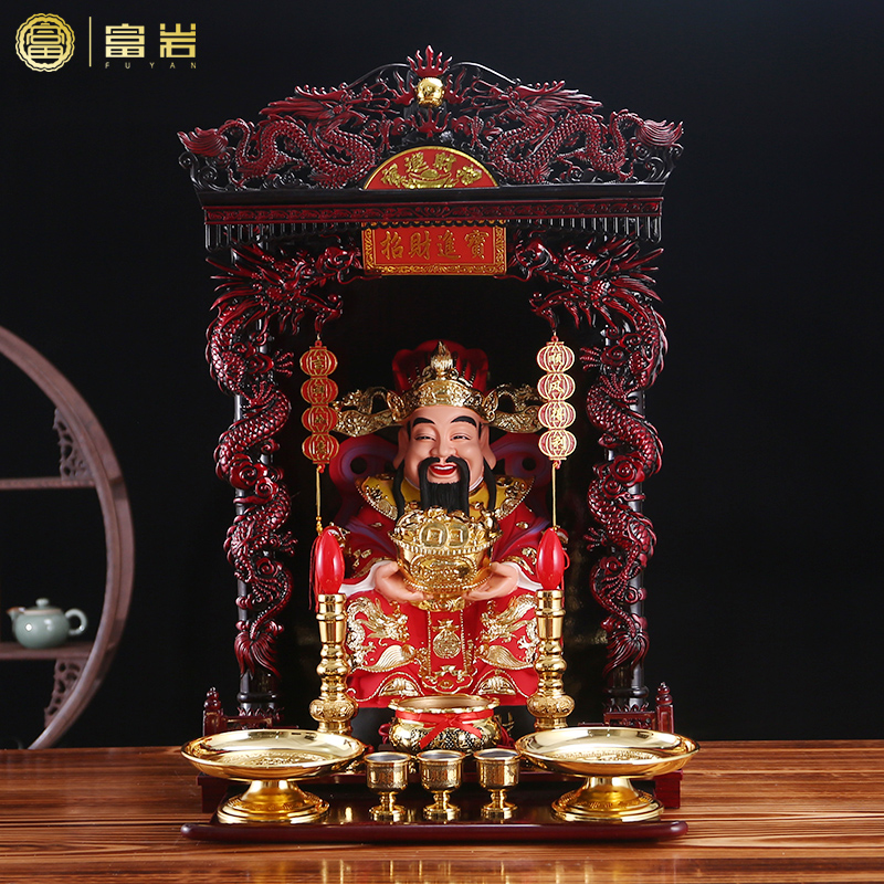 The Buddha statue of the god of wealth zhao cai family suit company office shop opened to enshrine the ornaments of the god of literature and wealth