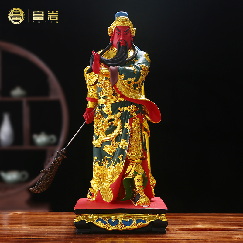 The Guan Gong is like a worship-related statue of the Gods of the Two Lord of the Statue, and the old man's shop used to house the property and the martial arts god resin Buddha statue-Taobao