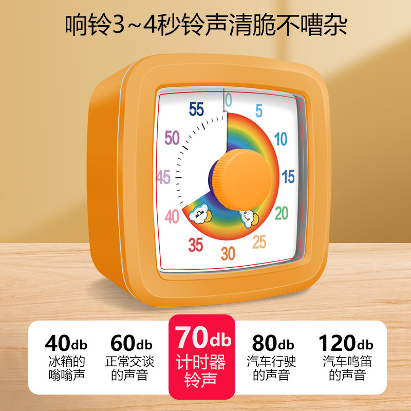 Visual Children's Self-Discipline Tool for Learning and Homework, Timer Reminder, Rainbow Timer, Time Manager
