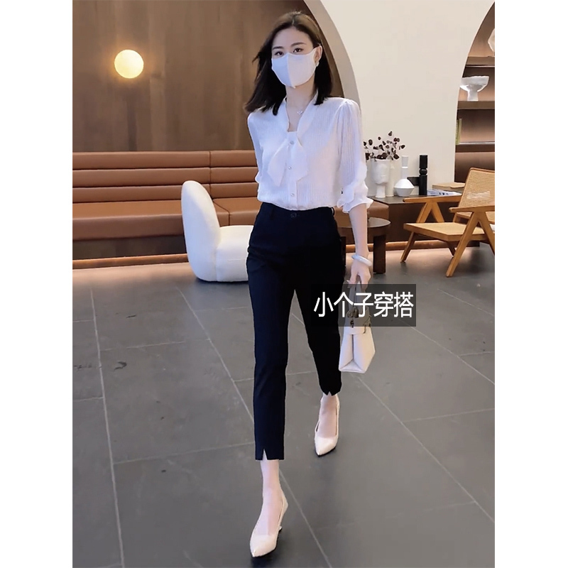 Black Suit Pants for Petite Women, 2026 New Style, Cropped Slim-Fit Casual Dress Pants, Summer Thin Style, 7/8 or 8/9 Length Pants