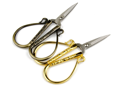 Поделки из бумаги из нержавеющей стали, ретро ножницы, «сделай сам», с вышивкой