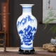 Jingdezhen gốm sứ lớn bình mới phong cách Trung Quốc phòng khách sứ màu xanh và trắng trang trí phong phú tre hoa trang trí nhà - Vase / Bồn hoa & Kệ