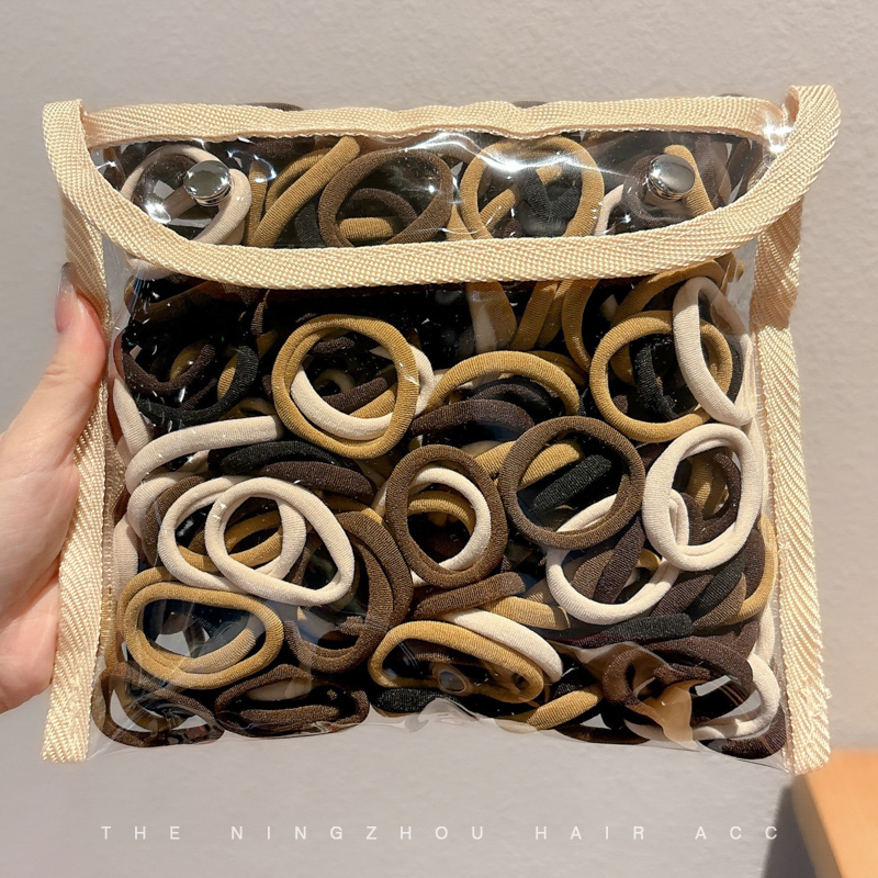 メイラードコーヒー色のゴムバンドヘアバンドヘアバンドは髪を締め付けないゴムバンド高弾性耐久性のあるヘッドドレスヘアバンド