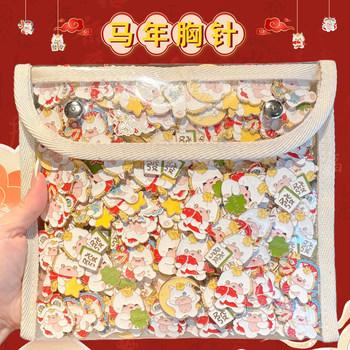 2026 Year of the Horse Zodiac Year Gift New Year Decoration Cute Metal Small Brooch Badge Pin for Attaching to Clothes Accessories