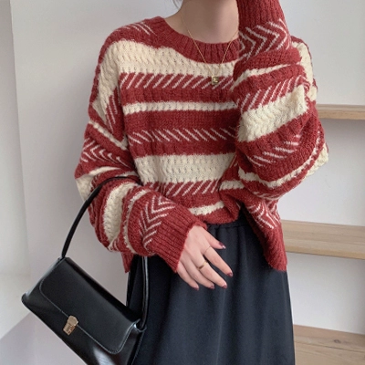 Сексуальный свитер, ретро брендовые демисезонные джинсы с начесом, оверсайз