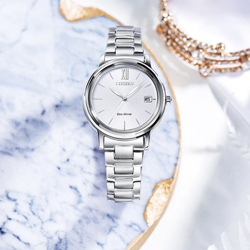 Citizen Eco-Drive Women's Watch Official Website Genuine Fashion Casual Steel Band Women's Watch Chinese Valentine's Day Gift Fe6090