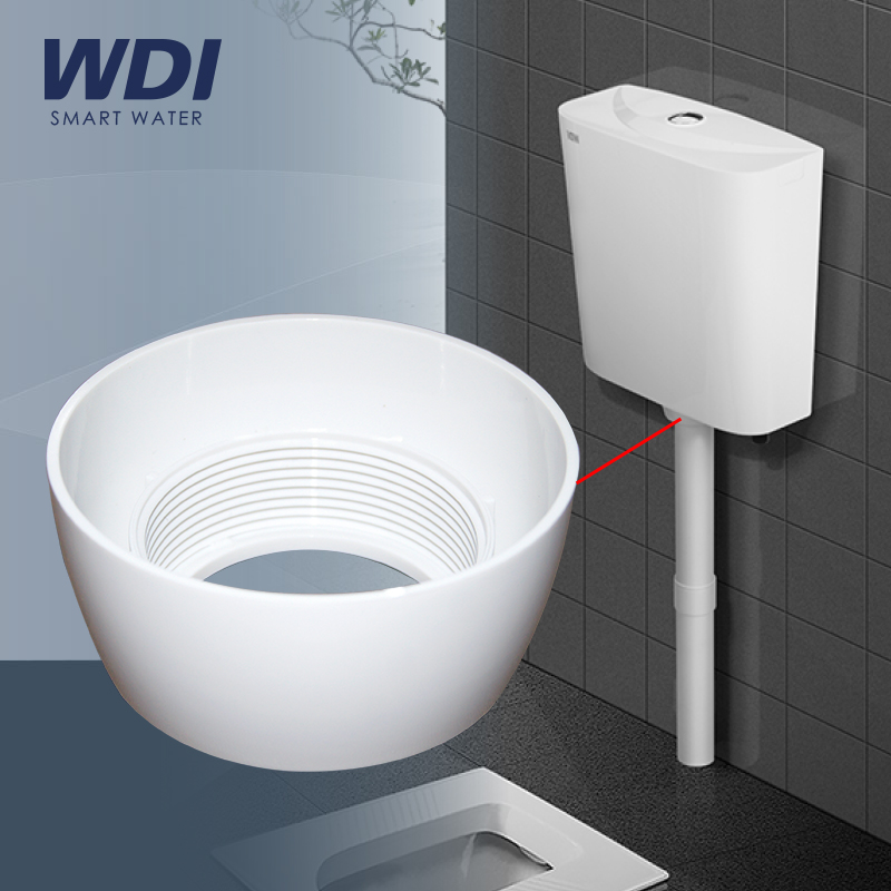 Hanging Wall Water Tank Special Squat Toilet Tank External Link Big Nut Screw Cap Thread Diameter 6cm Applicable 5cm drain pipe