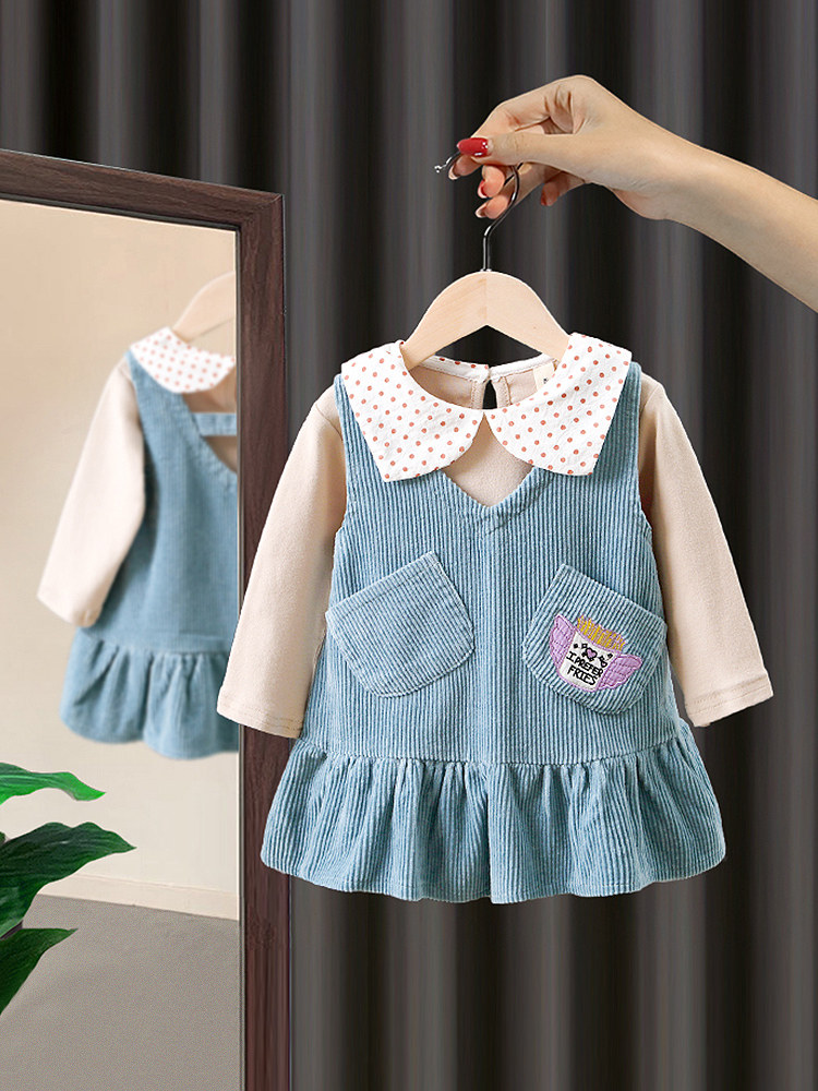 Girls ' suit spring and autumn 2021 new Korean version of the children's suit baby girl baby Western style fashionable two-piece set