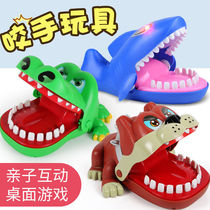 2021 new crocodile toy shaking sound biting finger tricky big mouth barrel uncle inserted sword barrel pirate creative in