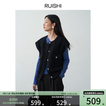 RUISHI Richter Medieval Scents of High Order High-end Trendy Coarse Flowers Zi Texture Right Angle Shoulder Braiding the Machia Spring and Autumn Girl