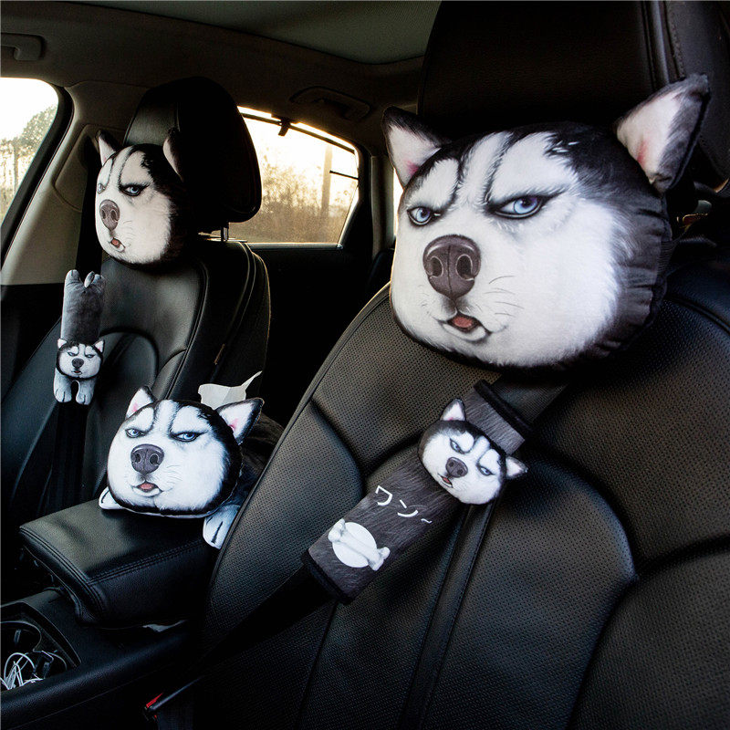 Car Pillow Neck Pillow Pair of Cartoon Cute Car Seat Pillow Creative Personality Car Small Pillow