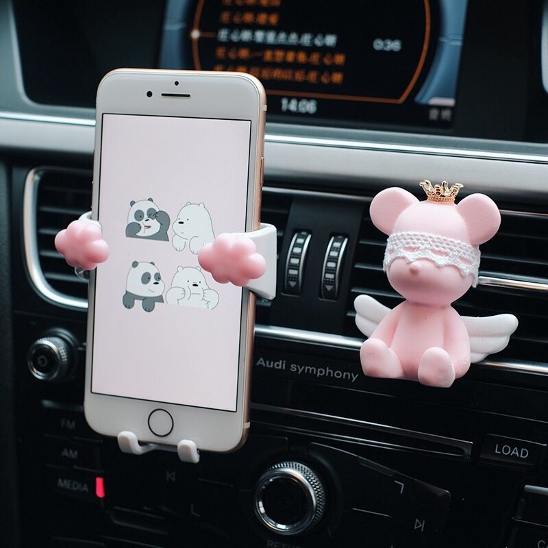 Car Perfume Fragrance Air Conditioning Air Outlet Cute Little Bear Lasting car Ornament Pendulum car Decorative Items Women