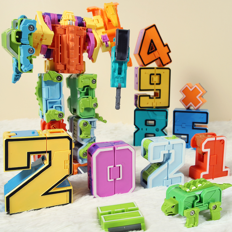Deformed Toy Digital Puzzle Body Robot Boy full set of children 3-4 100 Changed Team 6 Year Summer Vacation Gifts