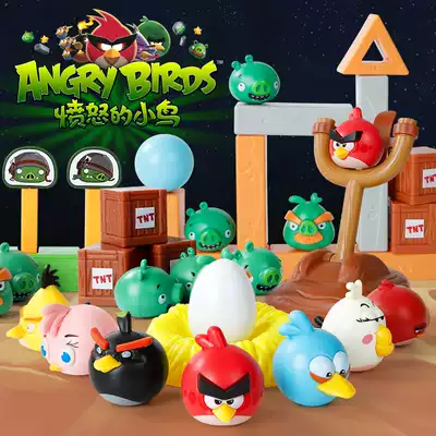 Angry birds toy genuine set building blocks to build children's slingshot boys and girls catapult crazy piggy dolls