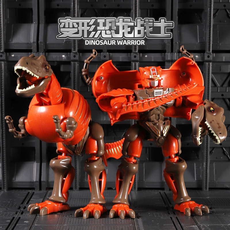 Children Dinosaur Toy Tyrannosaurus Rex Simulation Triceratops Model Deformed Robot Mech Squad Boys 5-9 years old 6