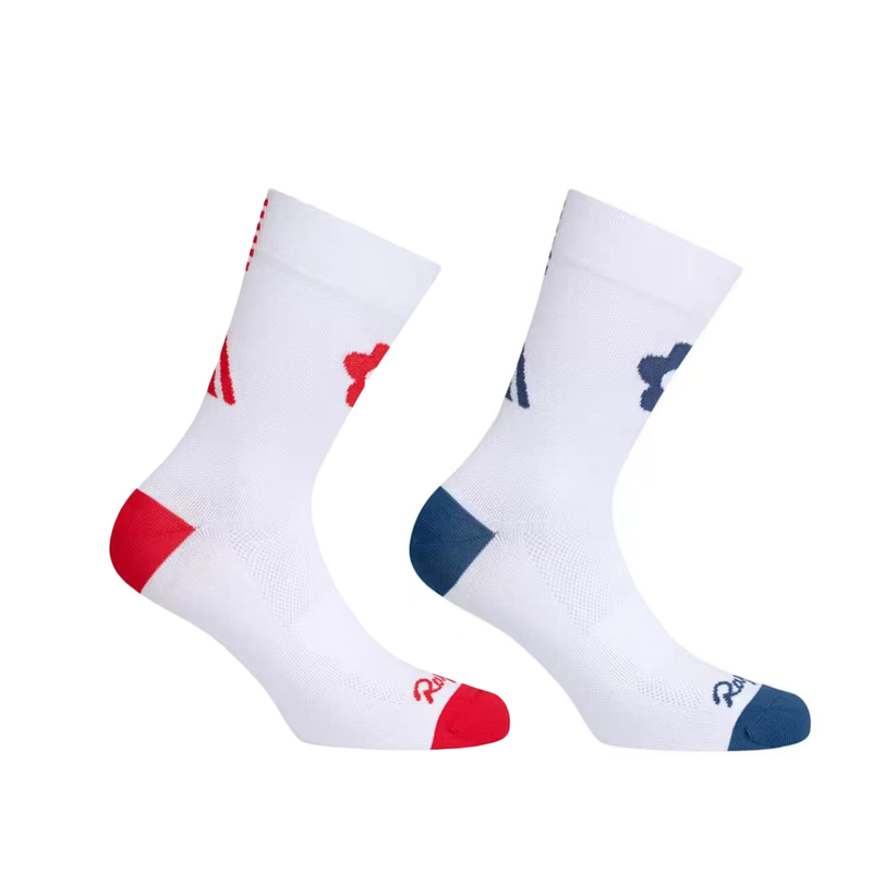 Road Professional Cycling Socks Ab Color Mid-Calf Socks Mesh Breathable Sweat-Absorbent Quick-Drying Outdoor Sports Socks Summer