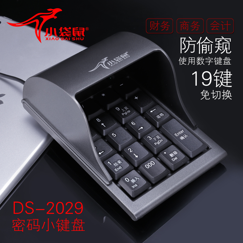 Small Kangaroo DS2029 Bank Anti-Peep Password Keyboard Digital Keypad USB Connector Wired With Voice Mini