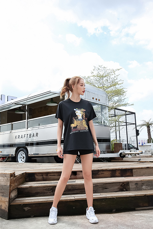 Mùa hè 2019 mới thời trang giản dị nhẹ nhàng và thoải mái chống nhăn thoáng khí hấp thụ độ ẩm nhanh khô wicking nam và nữ áo thun ngắn tay - Áo phông thể thao áo thun dài tay the thao nam