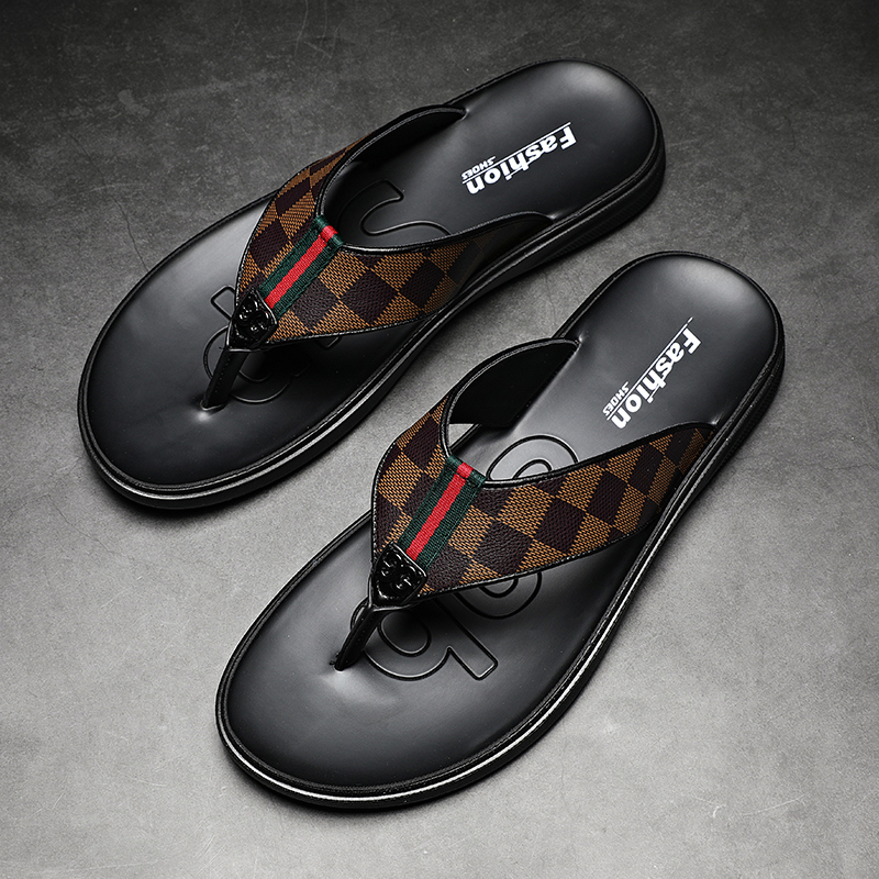 Imported Herringbone Tugging Men Summer 2022 New Trends Han Edition Sports Personality Fashion Casual 100 Hitch Beach Shoes