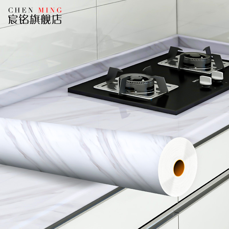 Marble Sticker Kitchen Tile Desktop Waterproof and Oil-proof Sticker Furniture Countertop Protective Film Wardrobe Refurbishment Sticker