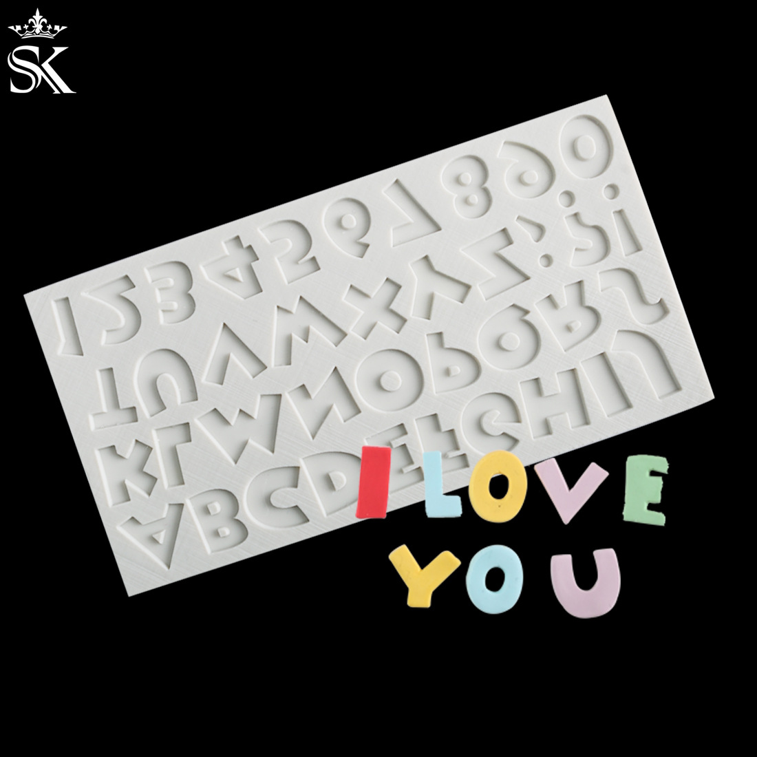 New digital letter Silicone turned sugar mould Diy cake decoration English Chocolate mould ultra-light soil molds
