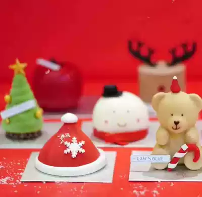 Christmas tree hat firewood Wood Wood mousse mold French West Point mousse silicone mold tree ball gift box