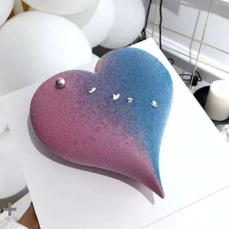 Fa Moussi Dot Farce Sweet Sharp Corner Loving Mousse Silicone Mold Diamond Drop Heart-shaped Cake Baking Silicone Gel