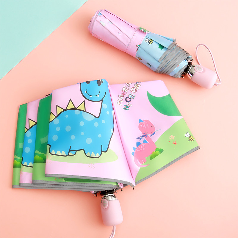Children's Umbrella Primary school Children's fully automatic clear and rain dual-use umbrella One-key open and closed folding male and female sunscreen