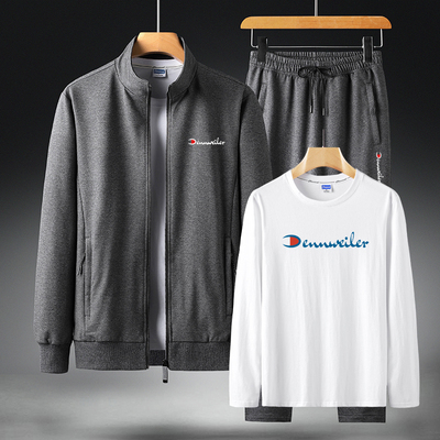 【三件套】GJ新款运动休闲夹克套装男