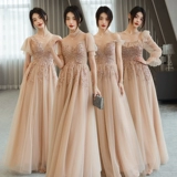 Платье подружки невесты, цветной лонгслив, костюм, цвета шампанского