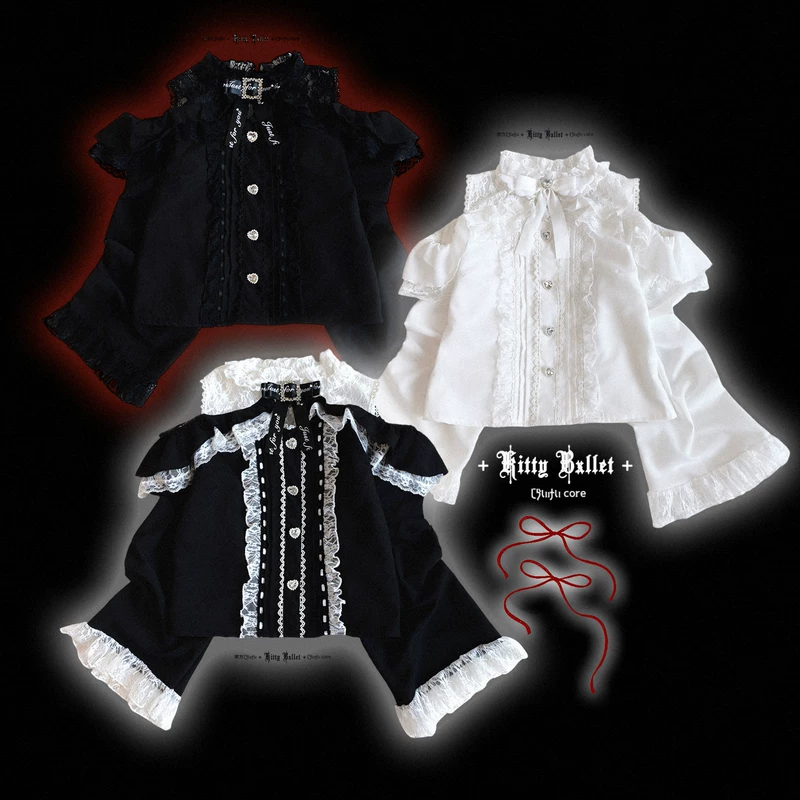 КиттиБелл Ориджинал [Love Lace/Long Sleeve] кружево полупрозрачная маленькая блуза с одним плечом