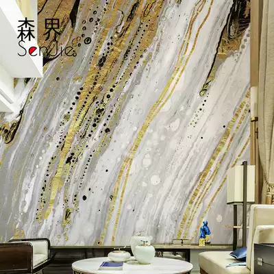 森界北歐輕奢金色抽象壁紙創意客廳臥室背景牆紙定製壁畫無縫牆布
