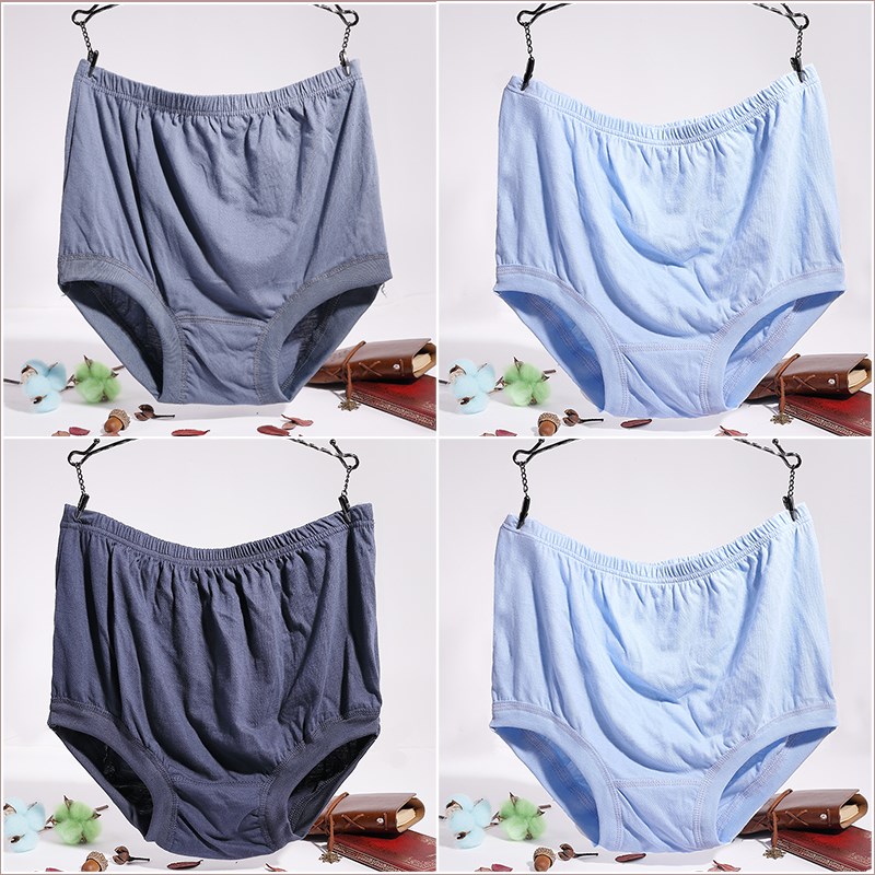 . Mens nháy quần cotton trung niên womens già lót womens bông tenabra mỡ nguyên liệu cộng với ông già quần cũ.