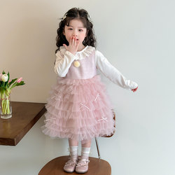 Girl Dress Autumn 2025 New arrival Western-style kids Spring and Autumn Puffy Cake Dress Baby Girl Princess Dress