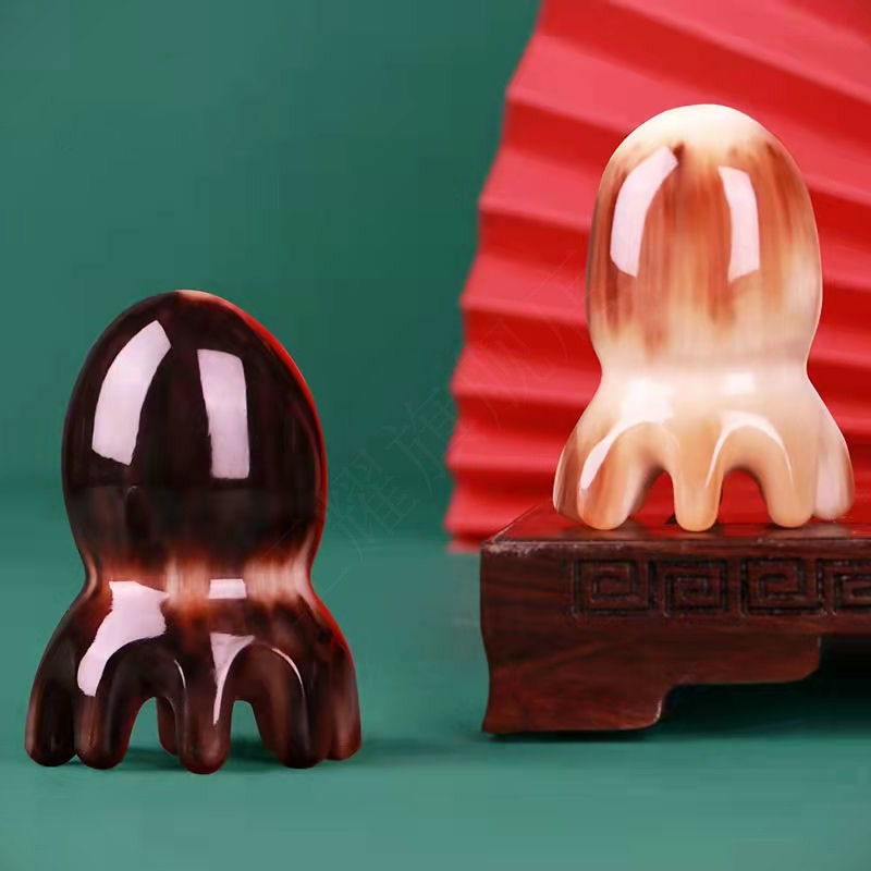 Octopus head therapy comb octopus massage horn comb head scraping comb head therapy