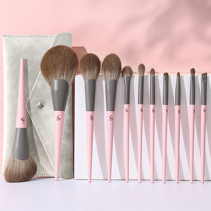 Shoushoulang received a wolf pudding 11 brush set refresh hand full makeup tool delivery bag