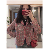 Xiaoxiang socialite wind coat female 2021 autumn and winter new Korean temperament foreign style French retro net red short top