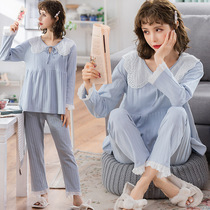 Moon clothing cotton postpartum lactation pregnant womens pajamas Spring and Autumn 3 months 4 summer thin 5 maternal feeding clothes 6 sweat