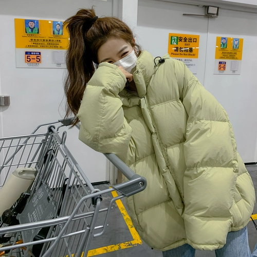 Зеленый зимний пуховик, удерживающая тепло бархатная куртка с капюшоном, коллекция 2023, в корейском стиле, утиный пух