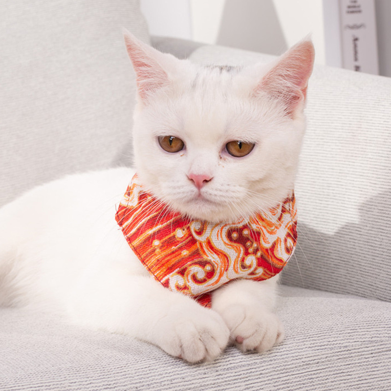 Kitty Triangle Scarlet cat triangle scarf scarf Cute Scarf cat Cat Saliva, Knitted Silk Scarlet of Knitted Silk Scarlet