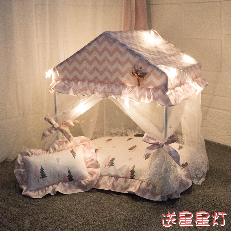 Cat Bed Princess Bed Puppy Sofa Bed Dog Bed Dogs Ground Bed Pets Winter Warm Cat Nest Dog Nest Removable