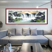 Xu Zhudong Ascending Country Painting Landscape Painting Living Room Office Decoration Hanging Painting Cross Section Poly Basin Source Far Flow Long Lasting Sah