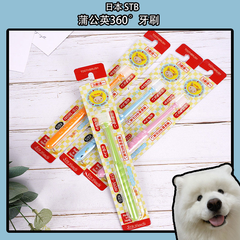 Max orange Konishi Japan STB dandelion 360° toothbrush pet toothbrush teeth seam soft hair removal of stones and bad breath