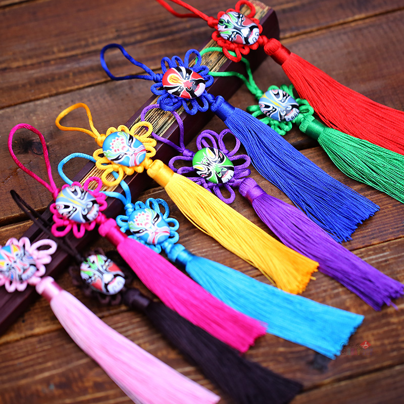 Good joy, Chinese knot hanging ornaments, Peking Opera facial makeup pendants, small gifts, foreigners, national handicraft decoration
