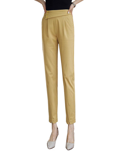 Suit-Style Cropped Harem Pants for Women, Elegant and Versatile, Slim-Fit Pants, 2026 Summer Thin High-Waisted Slimming Casual Pants