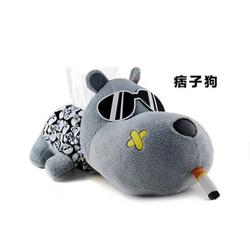 Cute Car Sun Visor Tissue Case Cartoon Car Armor Box Tissue Box Hanging Seat Extractable Toilet Paper Cover Doll