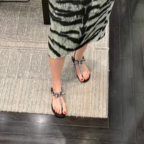 Small crowdstyle upper foot good look at 2022 new small scented wind water drill butterfly knots toe flat sandals