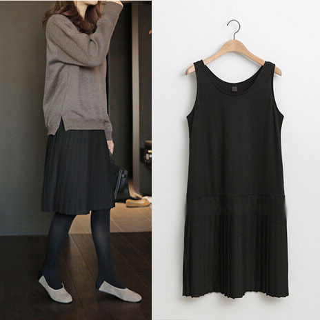 Vest base skirt Korea East Gate 2021 New Interior dress spring vest skirt pleated skirt